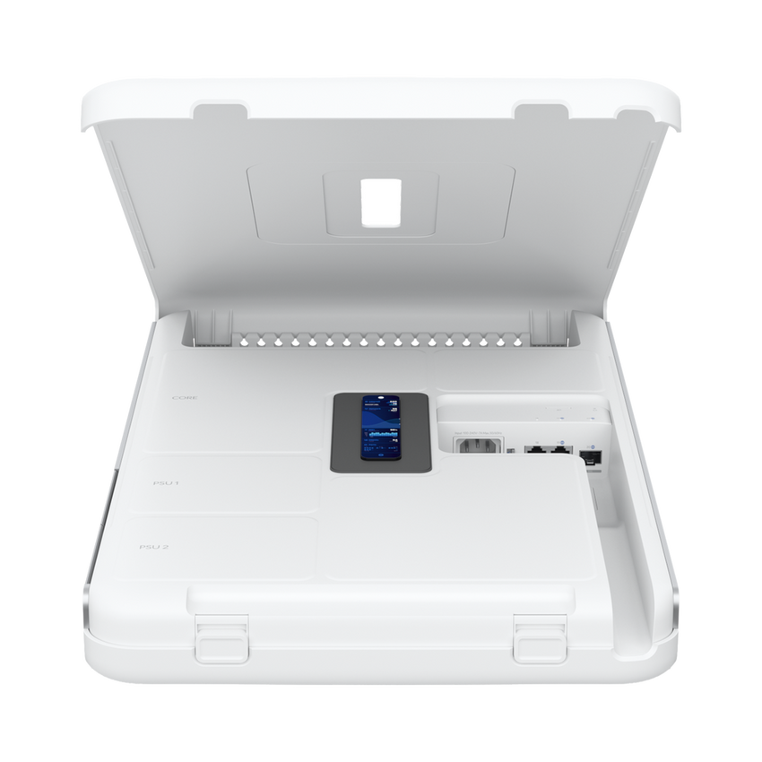 Dream Wall Cloud Gateway 10G Diseñado para Montaje en Pared con WiFi 6 Integrado, Switch PoE de Alta Potencia y Compatibilidad Total con Aplicaciones UniFi