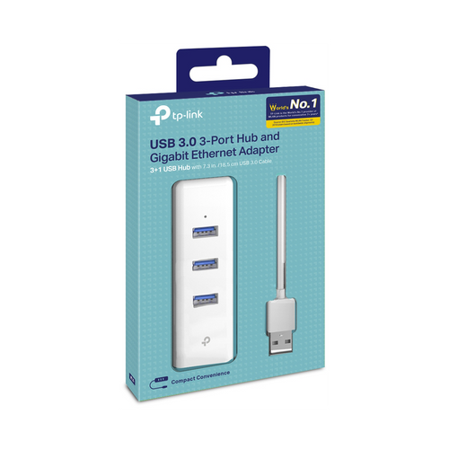 Adaptador de red Ethernet USB 3.0 a RJ45 10/100/1000Mbps