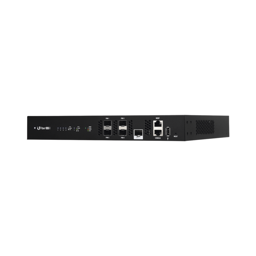 UFiber GPON OLT, Terminal de línea óptica hasta 512 ONUs concurrentes, con 4 puertos SFP GPON + 1 puertos SFP+ 10 G