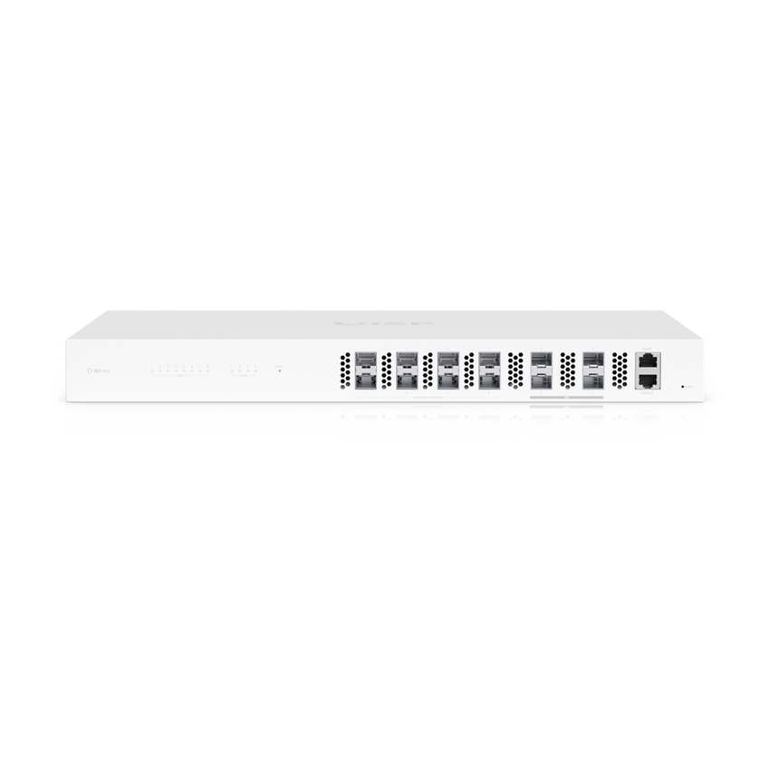 Ubiquiti UISP Fiber OLT XGS — Terminal de línea óptica (OLT) de 8 puertos, 10 Gbps de subida y bajada, capacidad para 2,000+ suscriptores