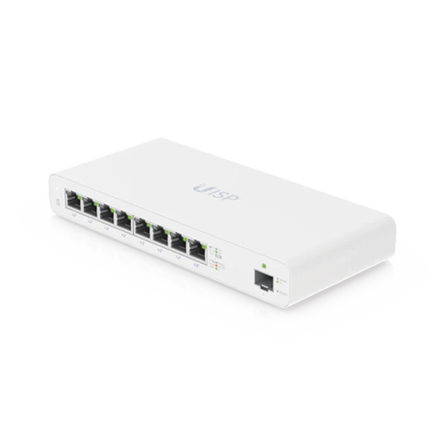 UISP Switch Gigabit PoE Pasivo de Capa 2 con 8 Puertos para Implementaciones MicroPoP