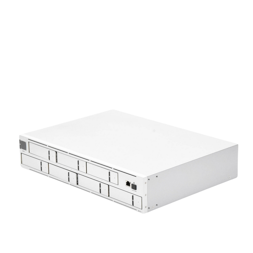 NVR PRO UniFi Protect, con bahía  para 7 discos duros, almacena hasta 20 cámaras 4k o 60 cámaras 1080p, pantalla táctil