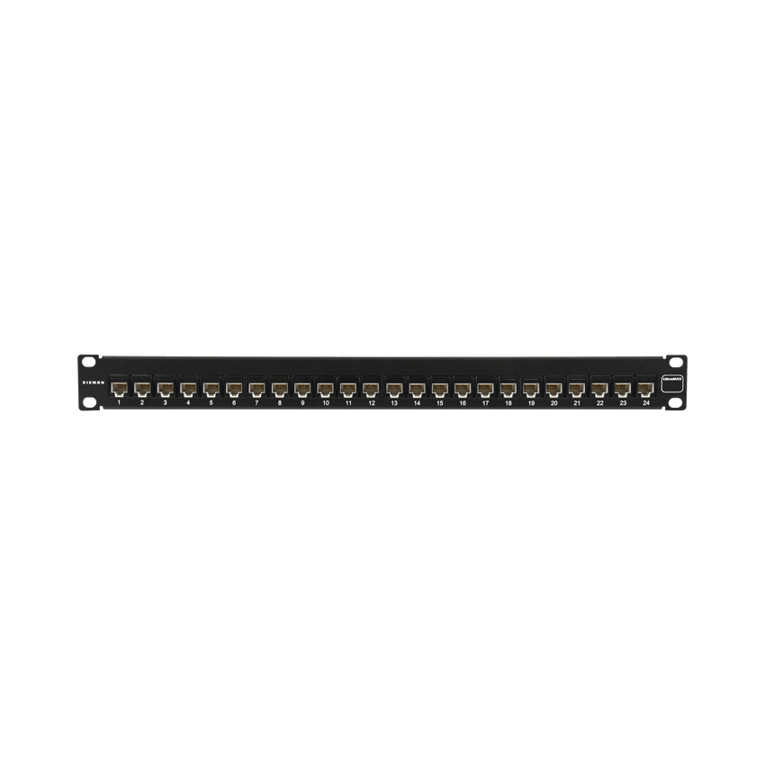 Patch Panel UltraMAX. UTP, Precargado con Jacks Cat6A, 24 Puertos, Plano, 1U