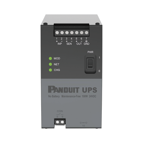 UPS Industrial de 100 Watts, 24 Vcd de Entrada, Instalación en Riel DIN Estándar de 35mm, Temperatura de operación de -40 a 60 ºC