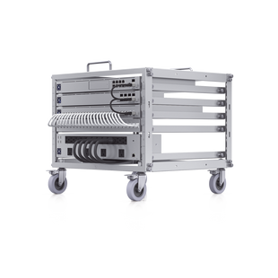 Rack Abierto 6U Compacto y Apilable sin Herramientas para Equipos UniFi, Ensamblaje Toolless, Ruedas con Seguro y Expansión a 12U con Kit de Apilado