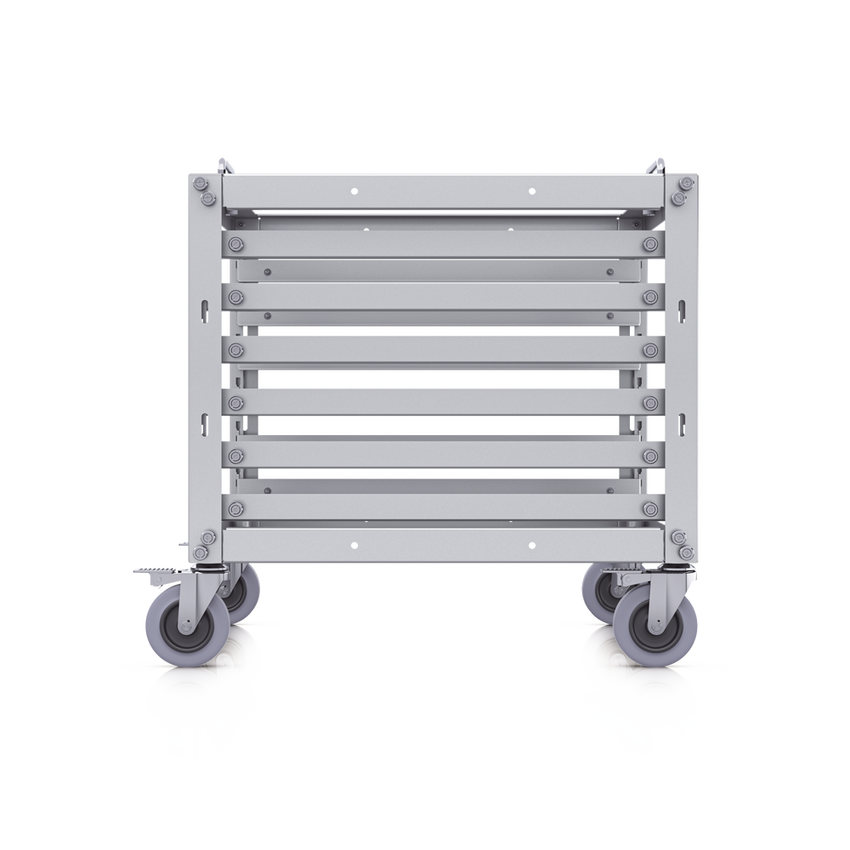 Rack Abierto 6U Compacto y Apilable sin Herramientas para Equipos UniFi, Ensamblaje Toolless, Ruedas con Seguro y Expansión a 12U con Kit de Apilado
