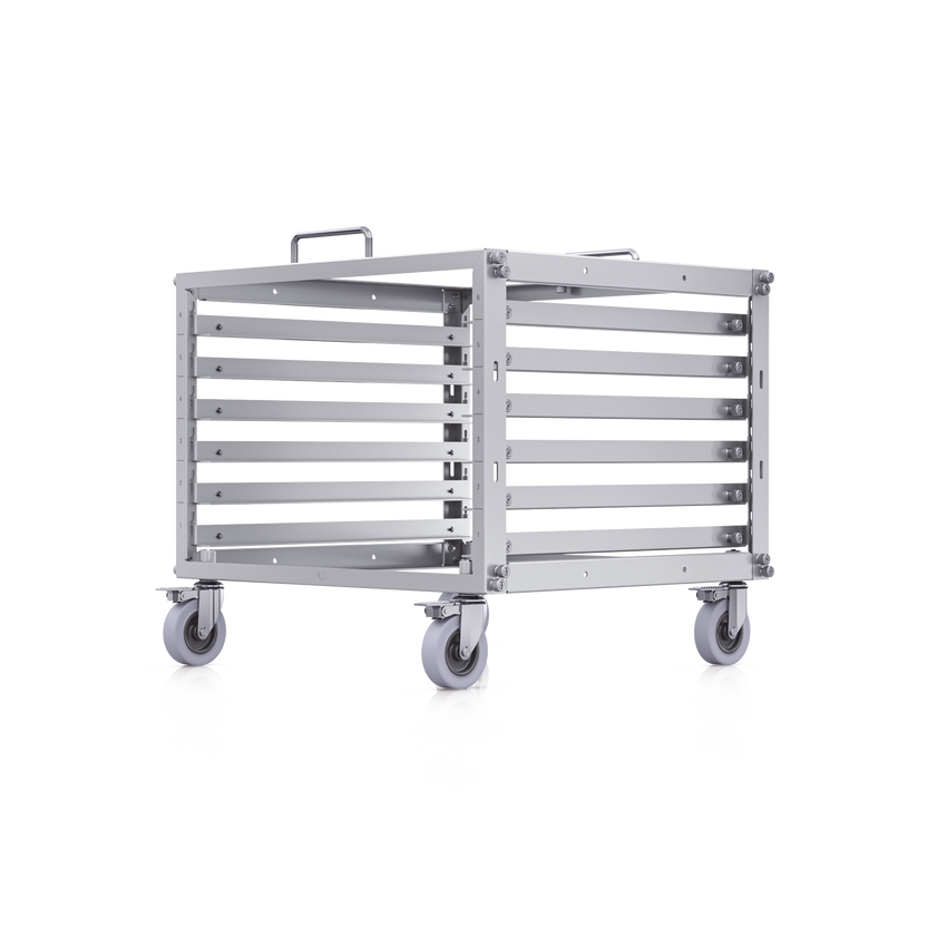 Rack Abierto 6U Compacto y Apilable sin Herramientas para Equipos UniFi, Ensamblaje Toolless, Ruedas con Seguro y Expansión a 12U con Kit de Apilado