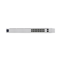 UniFi Switch USW-16-POE Gen2, Capa 2 de 16 puertos (8 puertos PoE 802.3af/at + 8 puertos Gigabit) + 2 puertos 1G SFP, 42W, pantalla informativa
