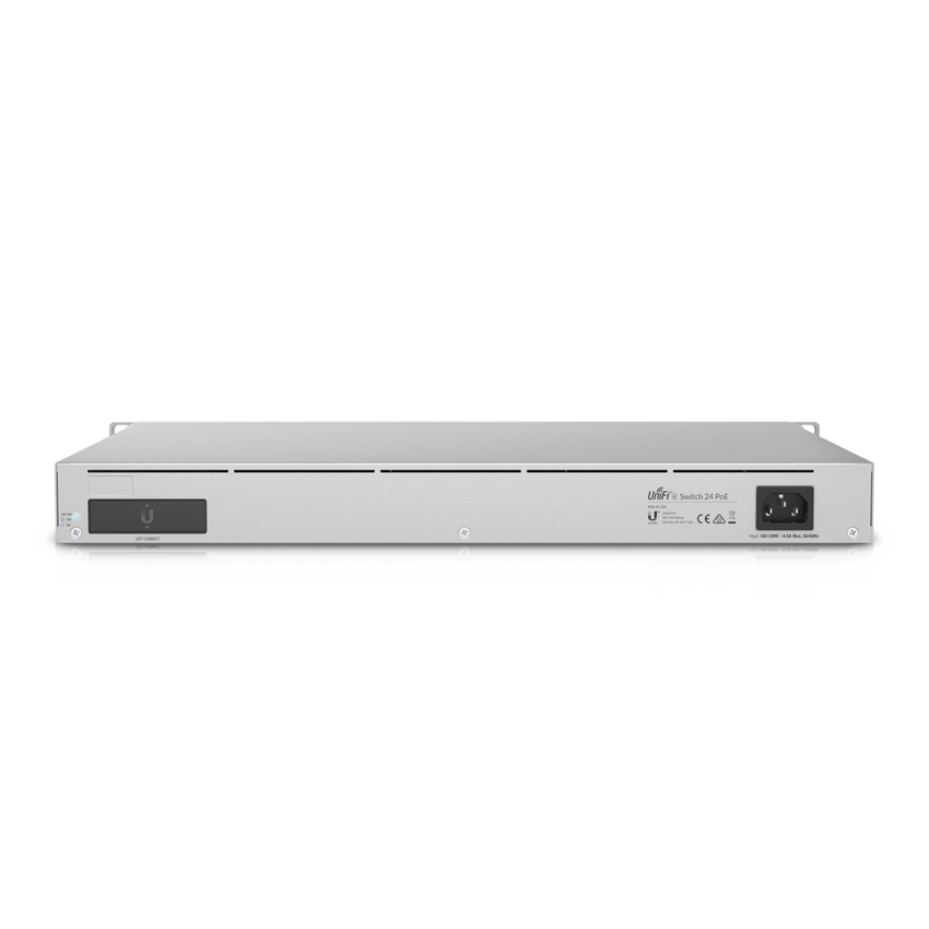 UniFi Switch Empresarial Capa 3 de 24 puertos PoE 802.3af/at (12 puertos 2.5G y 12 puertos 1G) + 2 puertos 1/10G SFP+, 400W, pantalla informativa