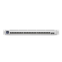 UniFi Switch Empresarial Capa 3 de 24 puertos PoE 802.3af/at (12 puertos 2.5G y 12 puertos 1G) + 2 puertos 1/10G SFP+, 400W, pantalla informativa