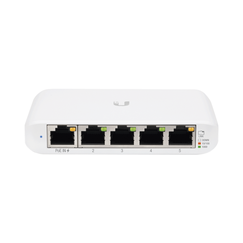 Switch UniFi Administrable Compacto de 5 Puertos 10/100/1000 Mbps, soporta entrada de PoE 802.3af/at