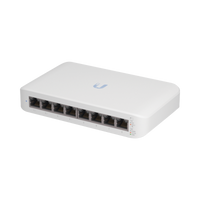 Switch UniFi Lite Administrable PoE de 8 Puertos 10/100/1000 Mbps (4 puertos 802.3af/at), 52 W