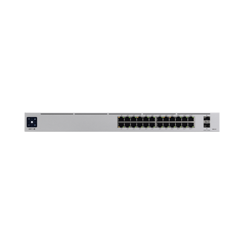 UniFi Switch USW-Pro-24-POE Gen2, con funciones capa 3, de 24 puertos PoE 802.3at/bt + 2 puertos 1/10G SFP+, 400W, pantalla informativa