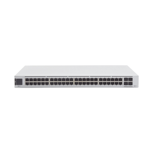 UniFi Switch USW-Pro-48, Capa 3 de 48 puertos Gigabit RJ-45 + 4 puertos 1/10G SFP+, pantalla informativa