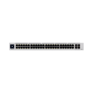 UniFi Switch USW-Pro-48-POE Gen2, Capa 3 de 48 puertos PoE 802.3at/bt + 4 puertos 1/10G SFP+, 600W, pantalla informativa