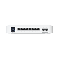 Switch UniFi Pro 8 PoE Administrable Capa 3, 8 puertos GbE / (6) puertos POE+ af/at y (2) puertos POE++ 802.3bt / (2) puertos SFP+ 10G / 120W de presupuesto POE