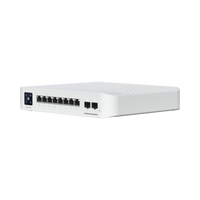 Switch UniFi Pro 8 PoE Administrable Capa 3, 8 puertos GbE / (6) puertos POE+ af/at y (2) puertos POE++ 802.3bt / (2) puertos SFP+ 10G / 120W de presupuesto POE