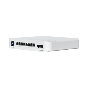 Switch UniFi Pro 8 PoE Administrable Capa 3, 8 puertos GbE / (6) puertos POE+ af/at y (2) puertos POE++ 802.3bt / (2) puertos SFP+ 10G / 120W de presupuesto POE
