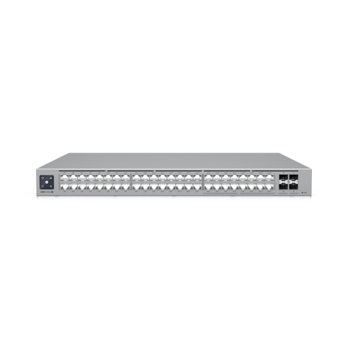 UniFi Switch Pro Max 48 POE, con funciones capa 3, 48 puertos (16 puertos 2.5 GbE (8 POE++ y 8 POE+) y 32 puertos 1 GbE (24 POE+ y 8 POE++)), 2 puertos SFP+ 10G, POE++ 720W, pantalla informativa