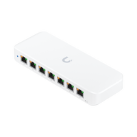 UniFi Switch Ultra 60W Administrable / 8 puertos GbE / (1) puerto POE++ IN opcional y (7) puertos POE+/ Wattaje depende de fuente o POE IN / Incluye fuente AC hasta 62W para POE