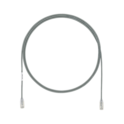 Cable de Parcheo TX6, UTP Cat6, Diámetro Reducido (28AWG), Color Gris, 1.5 m