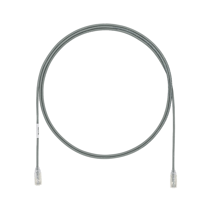 Cable de Parcheo TX6, UTP Cat6, Diámetro Reducido (28AWG), Color Gris, 1.5 m
