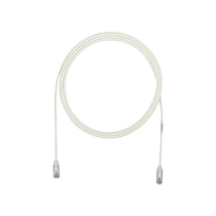 Cable de Parcheo TX6, UTP Cat6, Diámetro Reducido (28AWG), Color Blanco Mate, 3.05 Metros (10 Pies)