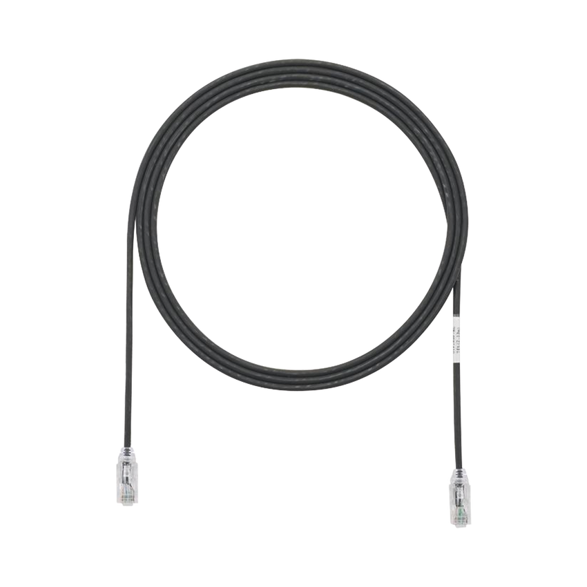 Cable de Parcheo TX6, UTP Cat6, Diámetro Reducido (28AWG), Color Negro, 10ft