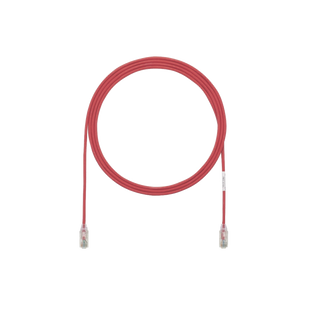 Cable de Parcheo TX6, UTP Cat6, Diámetro Reducido (28AWG), Color Rojo, 3.05 Metros (10 Pies)