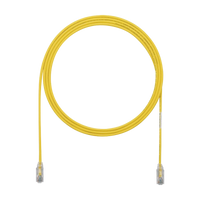 Cable de Parcheo TX6, UTP Cat6, Diámetro Reducido (28AWG), Color Amarillo, 10ft