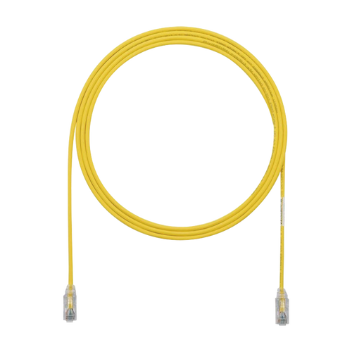 Cable de Parcheo TX6, UTP Cat6, Diámetro Reducido (28AWG), Color Amarillo, 10ft