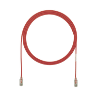 Cable de Parcheo TX6, UTP Cat6, Diámetro Reducido (28AWG), Color Rojo, 12ft