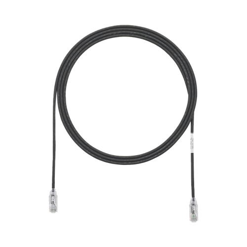 Cable de Parcheo TX6, UTP Cat6, Diámetro Reducido (28AWG), Color Negro, 0.3 Metros (1 Pie)