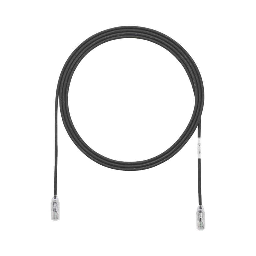 Cable de Parcheo TX6, UTP Cat6, Diámetro Reducido (28AWG), Color Negro, 0.3 Metros (1 Pie)