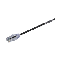 Cable de Parcheo TX6, UTP Cat6, Diámetro Reducido (28AWG), Color Negro, 1ft