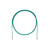 Cable de Parcheo TX6, UTP Cat6, Diámetro Reducido (28AWG), Color Verde, 1ft