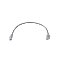 Cable de Parcheo TX6, UTP Cat6, Diámetro Reducido (28AWG), Color Gris, 1ft