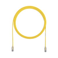 Cable de Parcheo TX6, UTP Cat6, Diámetro Reducido (28AWG), Color Amarillo, 1ft