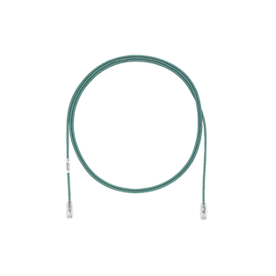 Cable de Parcheo TX6, UTP Cat6, Diámetro Reducido (28AWG), Color Verde, 20ft