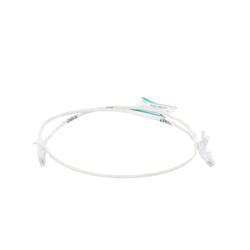 Cable de Parcheo TX6, UTP Cat6, Diámetro Reducido (28AWG), Color Blanco Mate, 0.91 Metros (3 Pies)