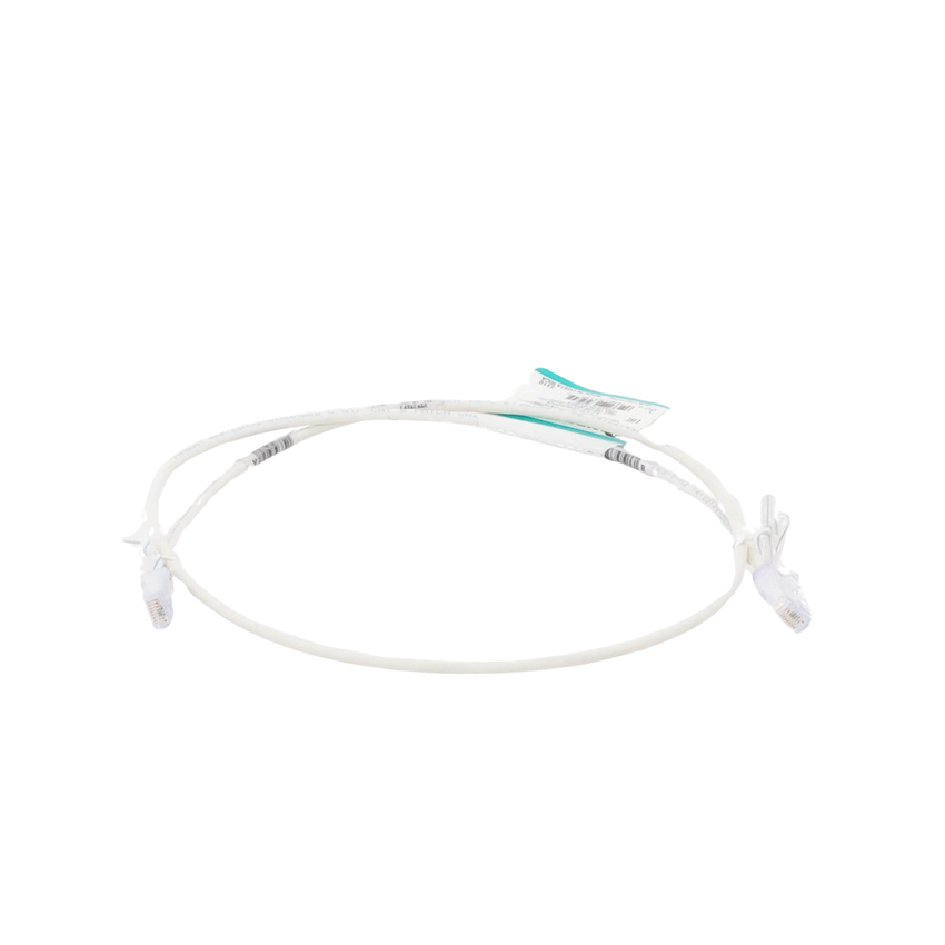 Cable de Parcheo TX6, UTP Cat6, Diámetro Reducido (28AWG), Color Blanco Mate, 0.91 Metros (3 Pies)
