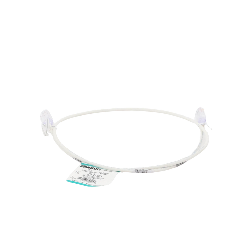 Cable de Parcheo TX6, UTP Cat6, Diámetro Reducido (28AWG), Color Blanco Mate, 0.91 Metros (3 Pies)