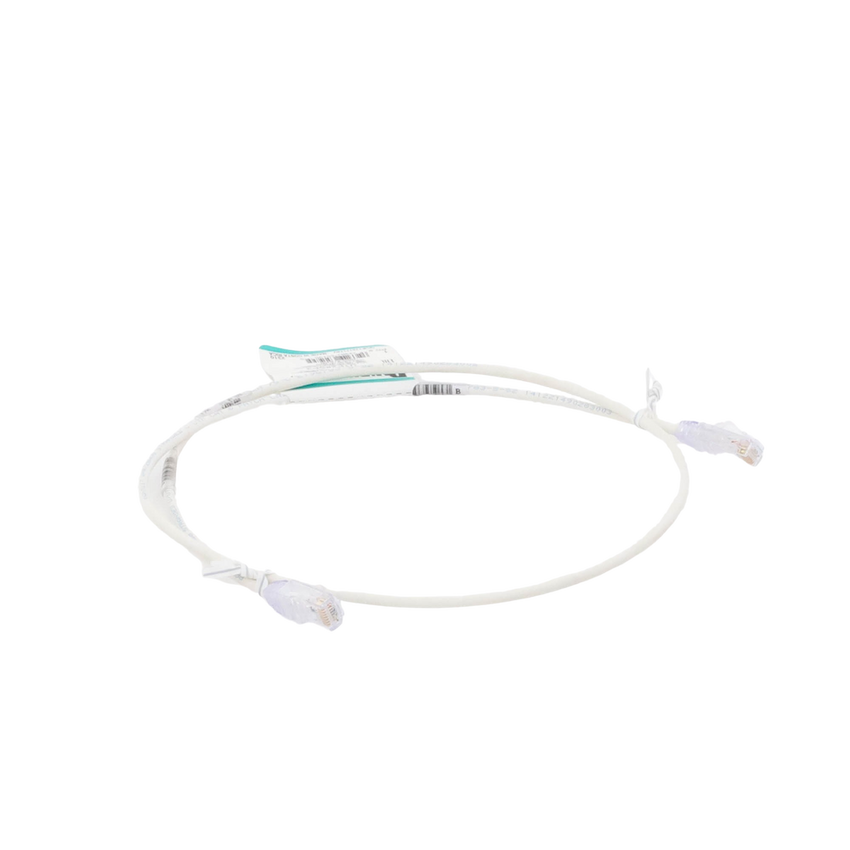 Cable de Parcheo TX6, UTP Cat6, Diámetro Reducido (28AWG), Color Blanco Mate, 0.91 Metros (3 Pies)