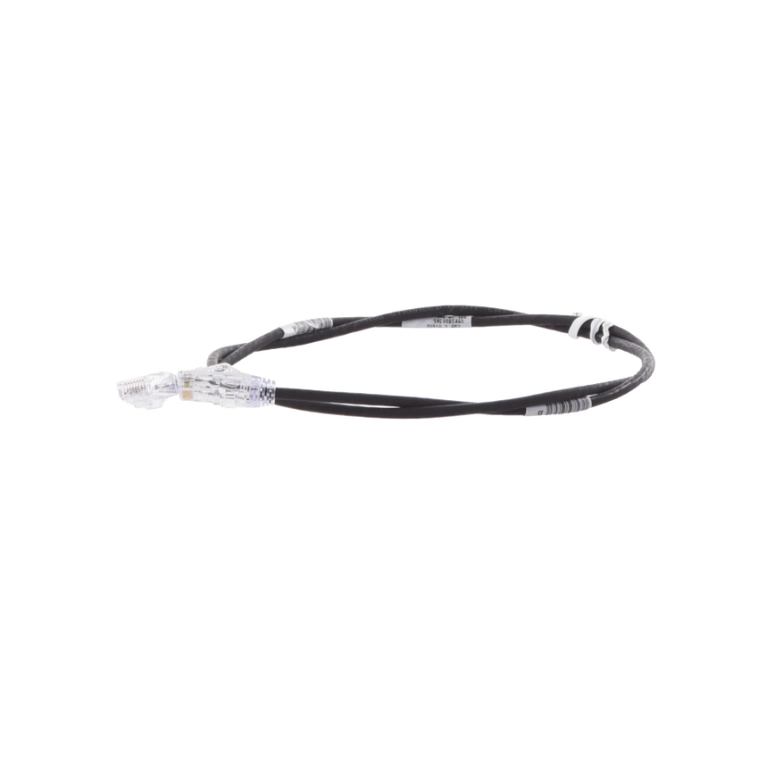 Cable de Parcheo TX6, UTP Cat6, Diámetro Reducido (28AWG), Color Negro, 0.91 Metros (3 Pies)