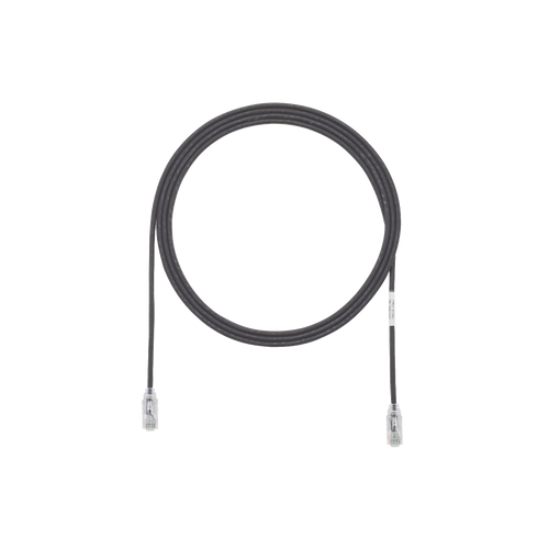 Cable de Parcheo TX6, UTP Cat6, Diámetro Reducido (28AWG), Color Negro, 3ft