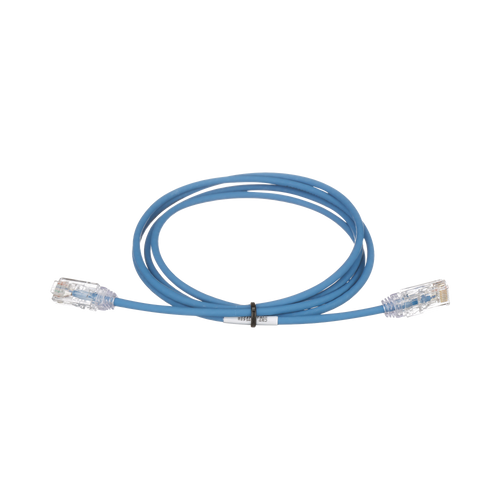 Cable de Parcheo TX6, UTP Cat6, Diámetro Reducido (28AWG), Color Azul, 3ft