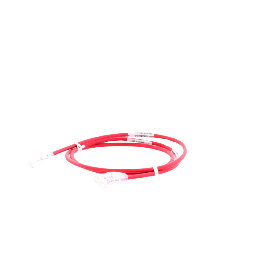 Cable de Parcheo TX6, UTP Cat6, Diámetro Reducido (28AWG), Color Rojo, 0.91 Metros (3 Pies)