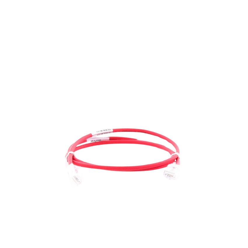 Cable de Parcheo TX6, UTP Cat6, Diámetro Reducido (28AWG), Color Rojo, 0.91 Metros (3 Pies)