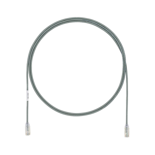 Cable de Parcheo TX6, UTP Cat6, Diámetro Reducido (28AWG), Color Gris, 5ft