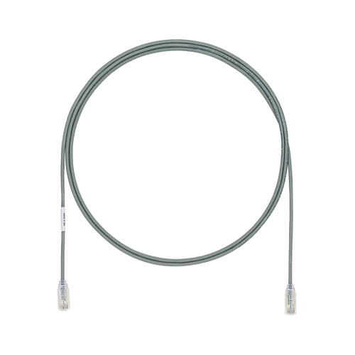 Cable de Parcheo TX6, UTP Cat6, Diámetro Reducido (28AWG), Color Gris, 5ft